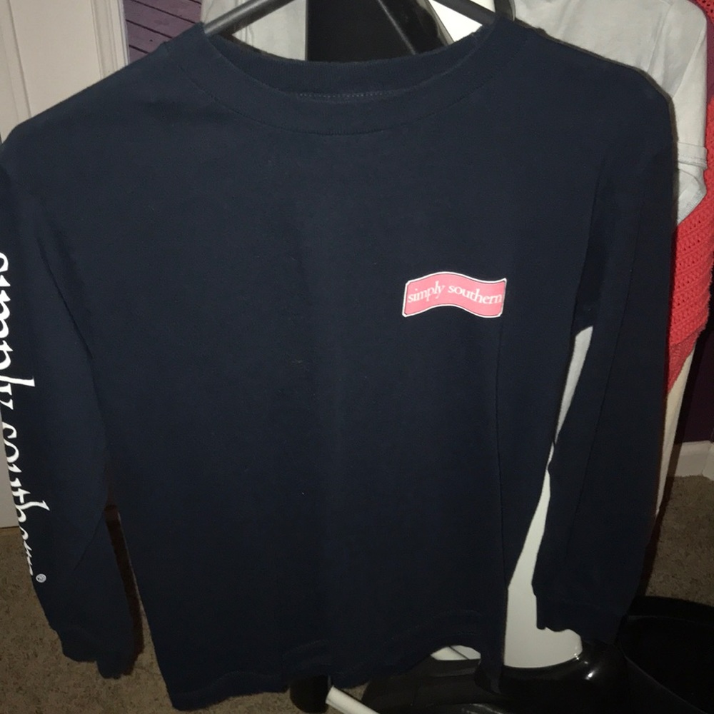 dark navy simply southern long sleeve t-shirt